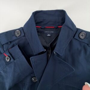Tommy‎ Hilfiger Navy Double Breasted Trench Coat Belted Size S/P